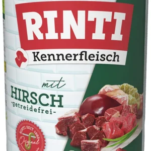 Sparpaket 24 x 800 g Rinti Kennerfleisch mit Hirsch Hunde Nassfutter Direkt Vom Hersteller